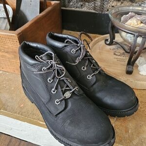 Timberland boots black leather women's 10/42